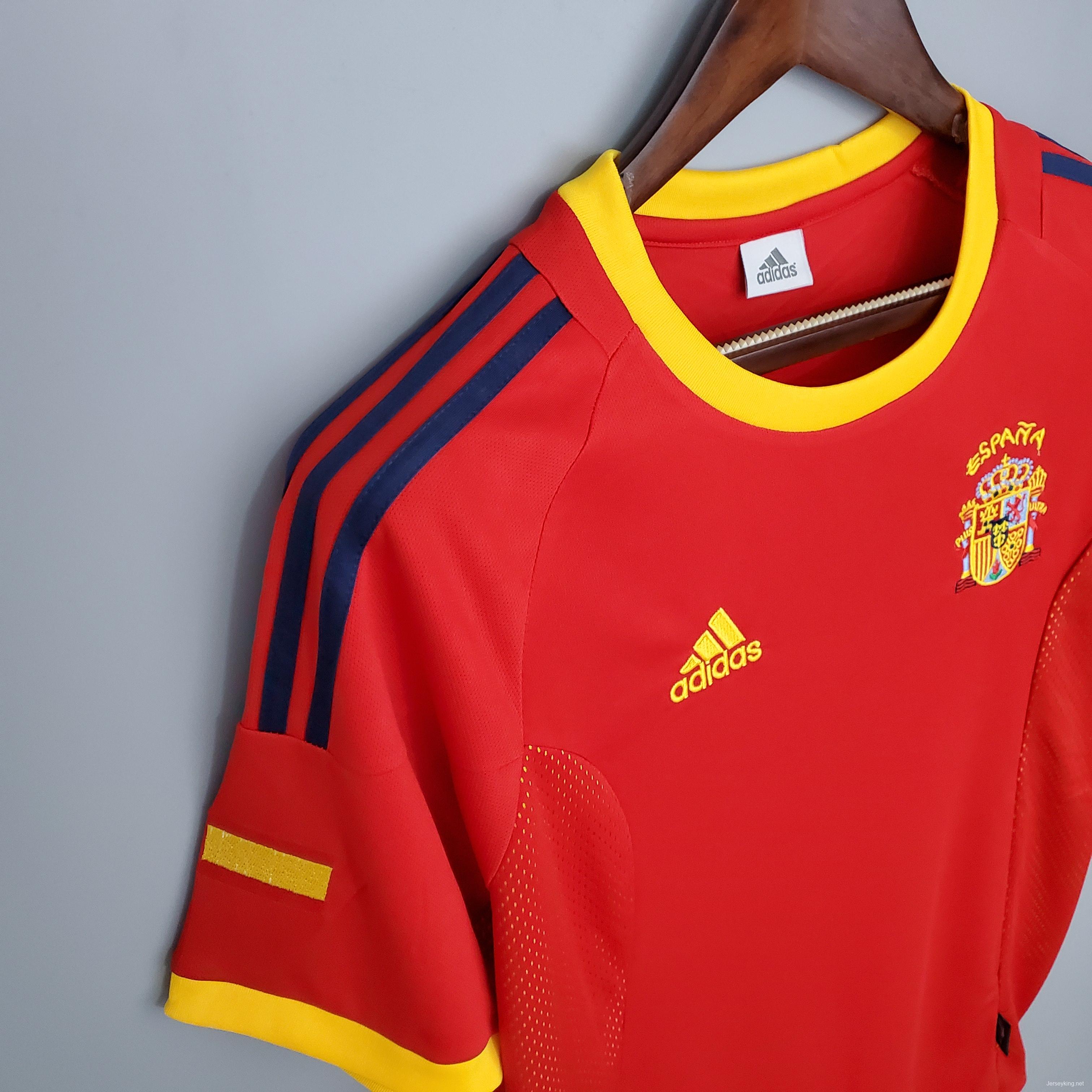 Retro Spain 2002 home Soccer Jersey