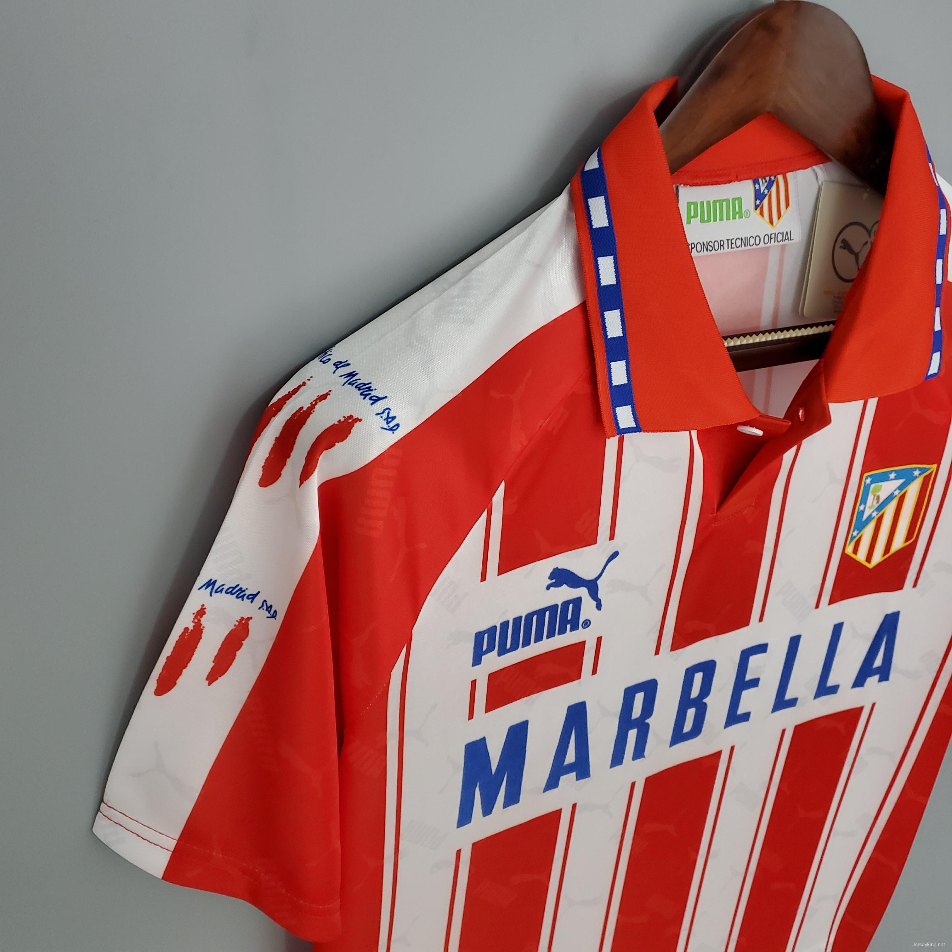 Retro Atletico Madrid 94/95 home Soccer Jersey