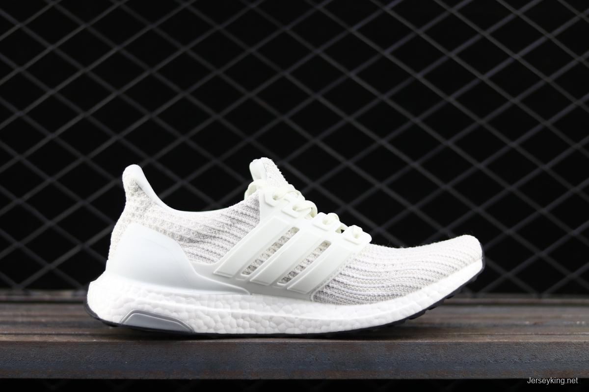 Adidas Ultra Boost 4.0BB6168 fourth generation knitted striped pure white UB