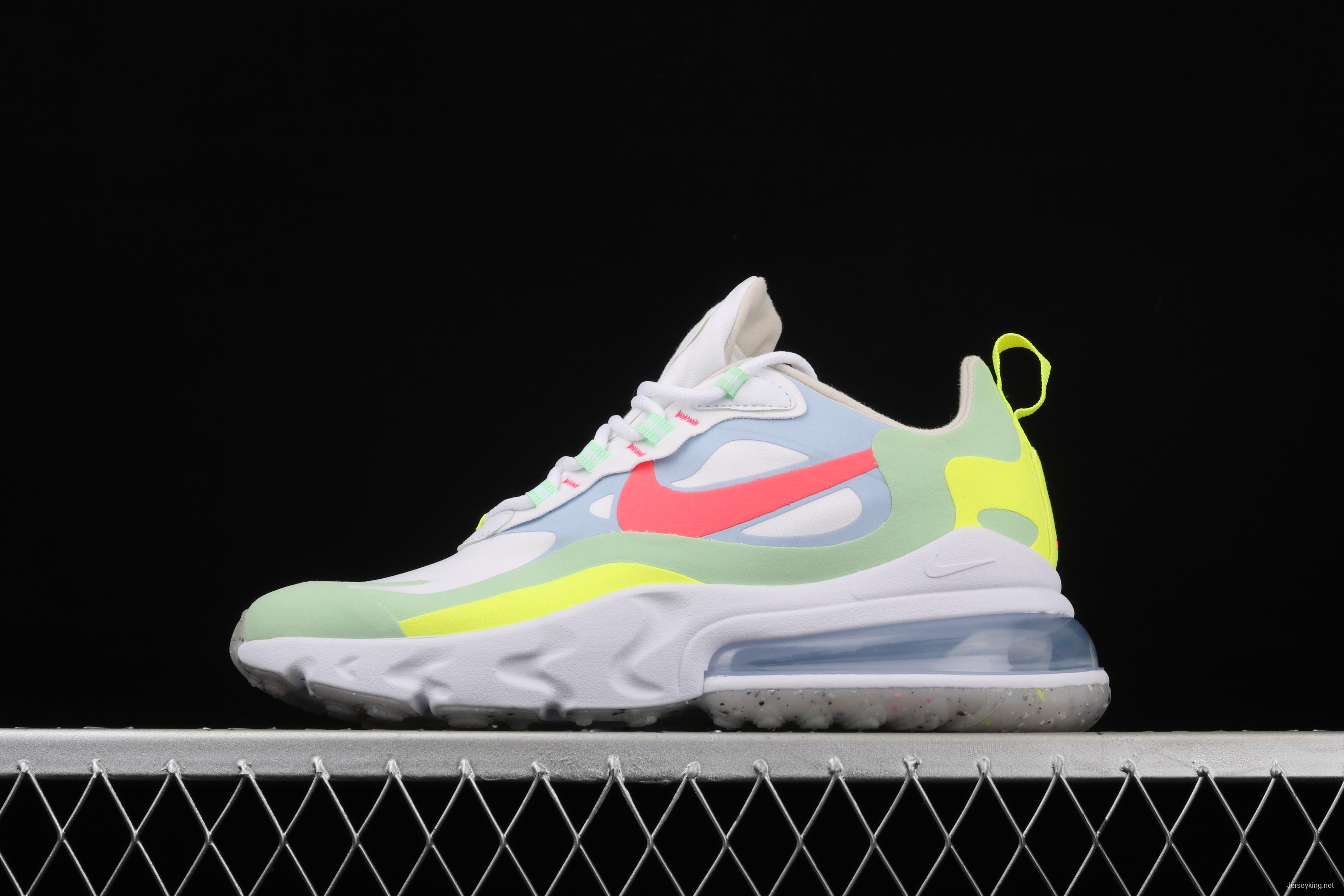 NIKE Air Max 270React new high-frequency mesh hollowing out function half-palm air cushion running shoes DB5927-161,