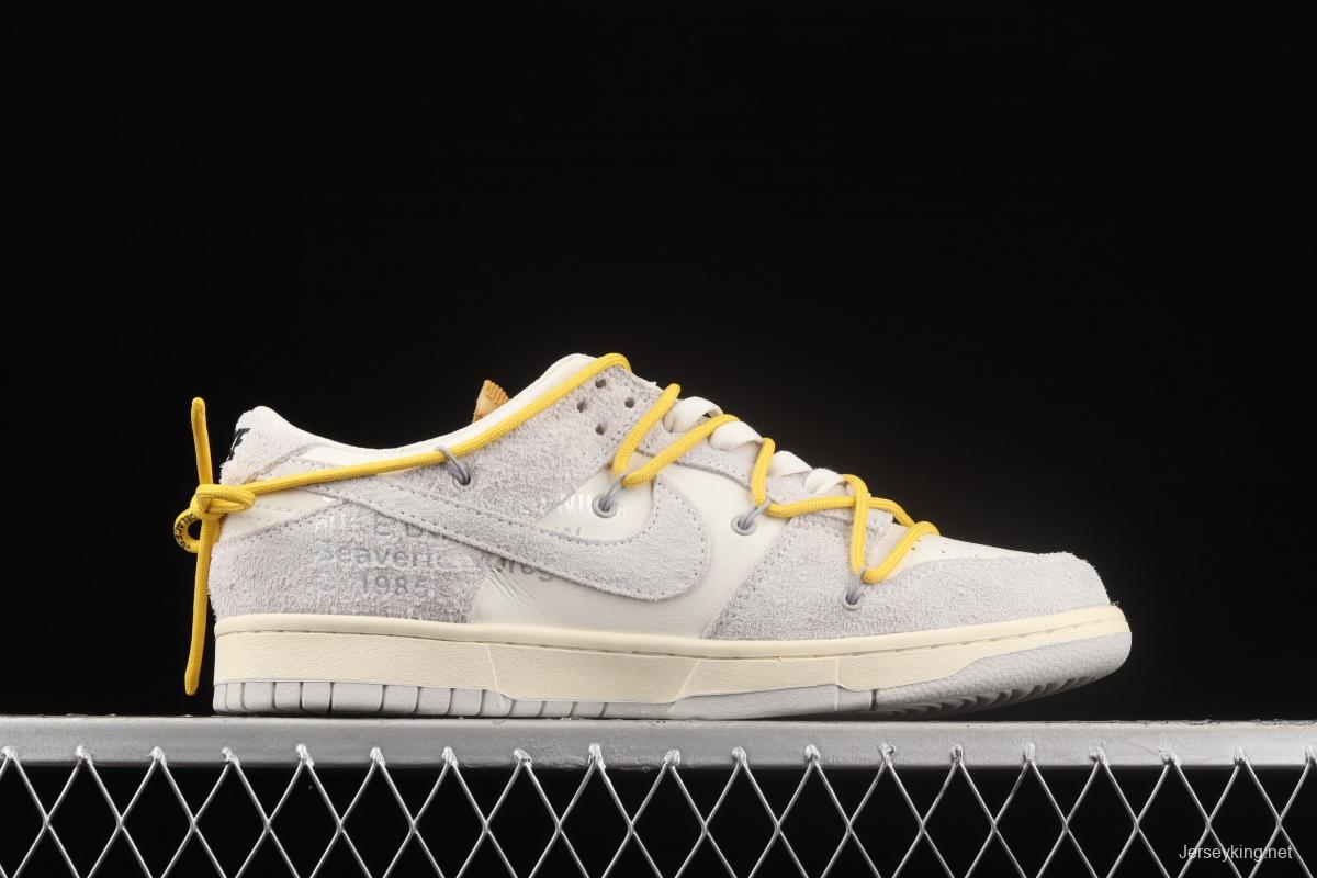 OFF-White x NIKE DUNK Low OW SB buckle rebound fashion casual board shoes DJ0950-109