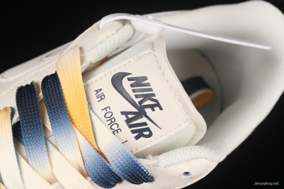 NIKE Air Force 11407 Low Su19 beige blue yellow Memphis Grizzlies city limited low-top casual board shoes TN2569-307