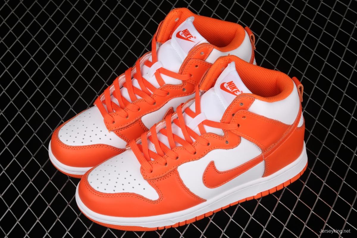 NIKE SB DUNK High Retro Orange Blaze 2021 edition white orange dunk series high top leisure sports skateboard shoes DD1399-101,