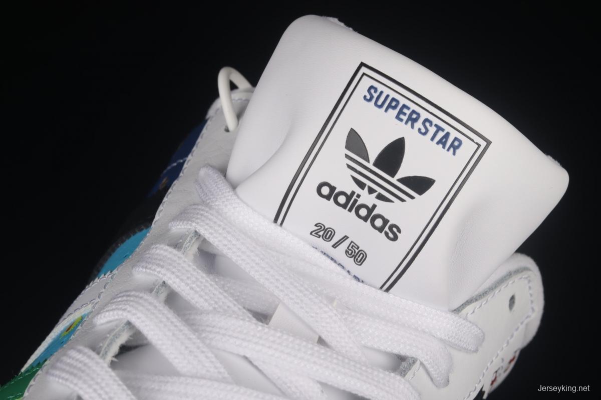 Adidas Originals Superstar FX7175 50th Anniversary Limited City Series Shell head Leisure Board shoes