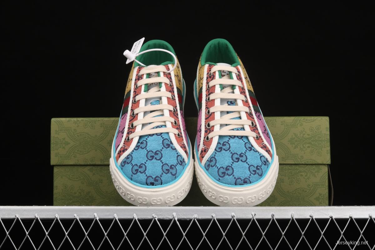 Gucci Tennis 1977 Print Sneaker canvas printed retro leisure sports board shoes 2UZ604275