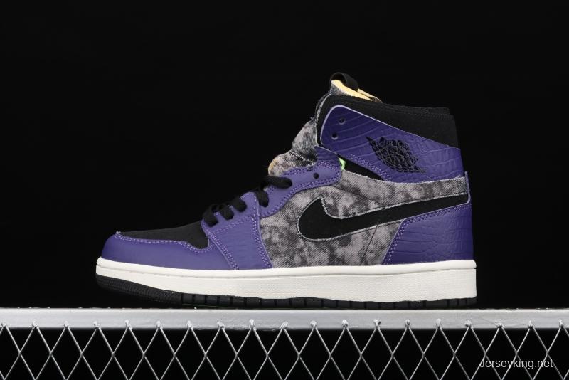 Air Jordan 1 Zoom Air CMFT BayouBoys Zion Black Purple DC2133-500