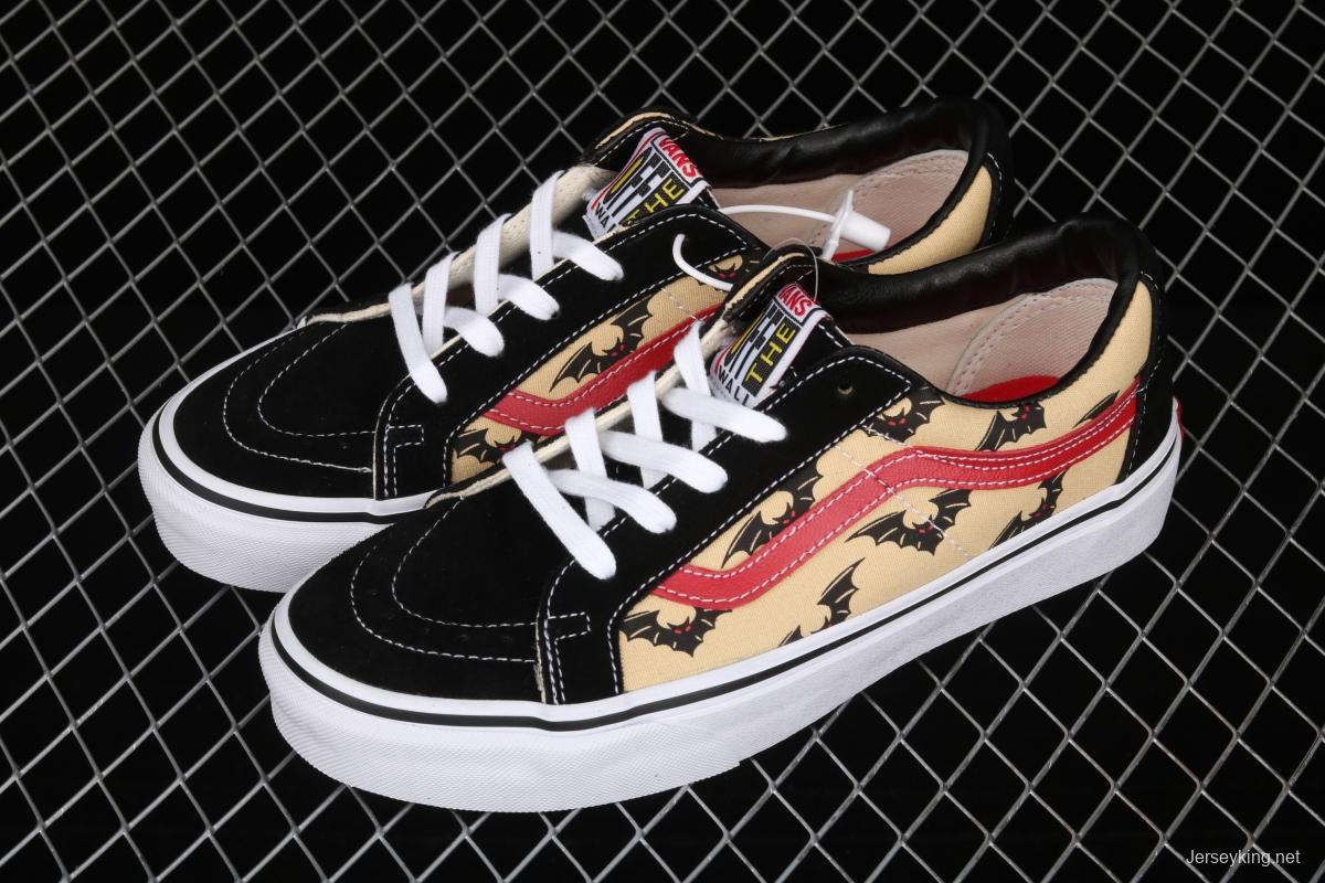 Vans side striped bat pattern low-top sports board shoes VN0A4UWI2U4