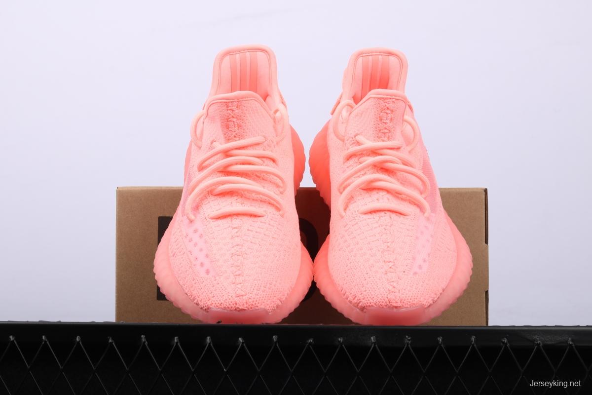 Adidas Yeezy 350 Boost V2 EG7498 Darth Coconut 350 second generation pink hollowed-out silk color matching