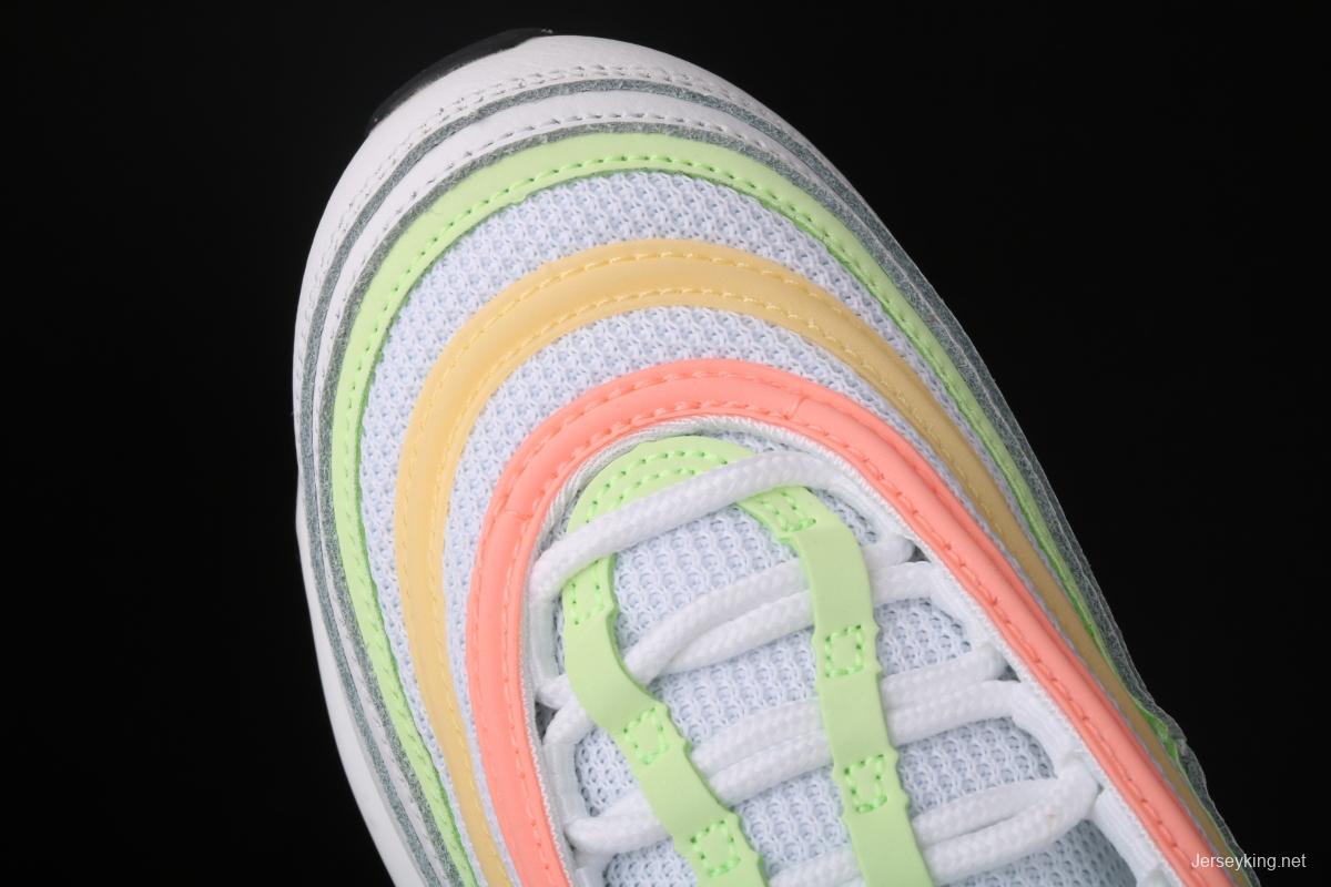 NIKE Air Max 97 ESS White Melon Orange Color bullet Air cushion running shoes CZ6087-100