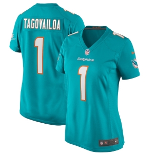 Women's Tua Tagovailoa Aqua 2020 Draft First Round Pick Player Limited Team Jersey