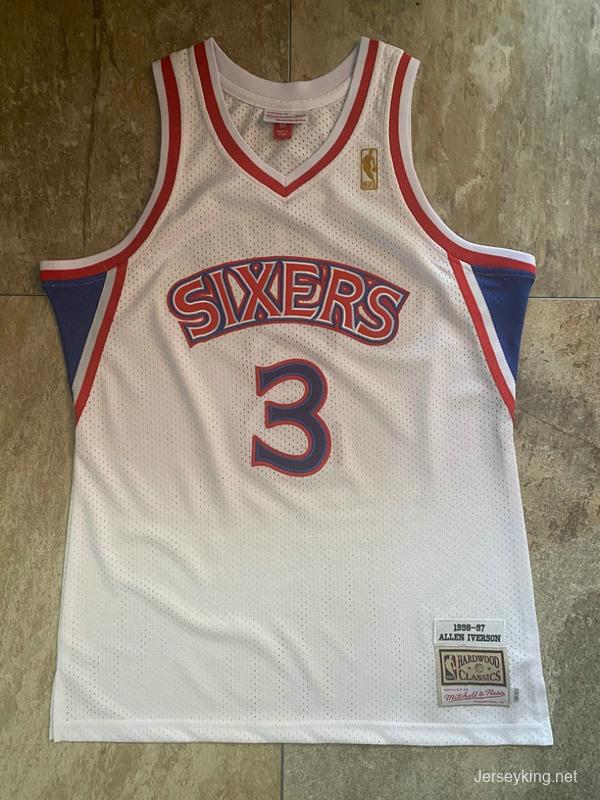 Men's Allen Iverson White Retro Classic Team Jersey