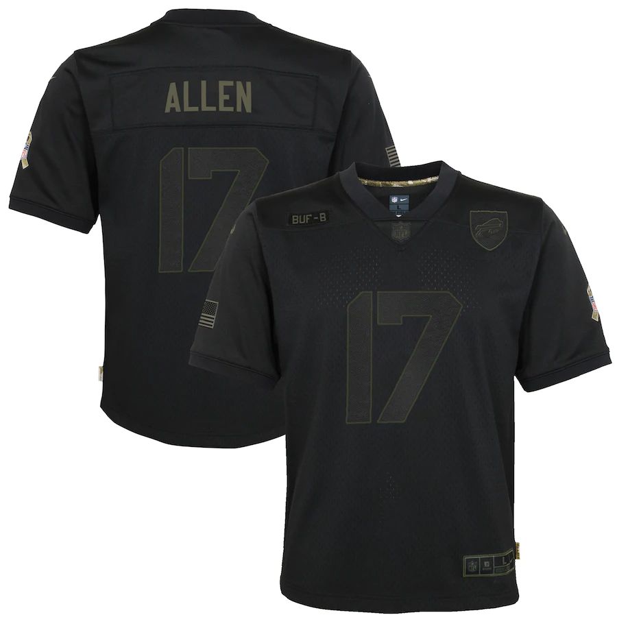 Youth Josh Allen Black 2020 Salute to Service Player Limited Team Jersey