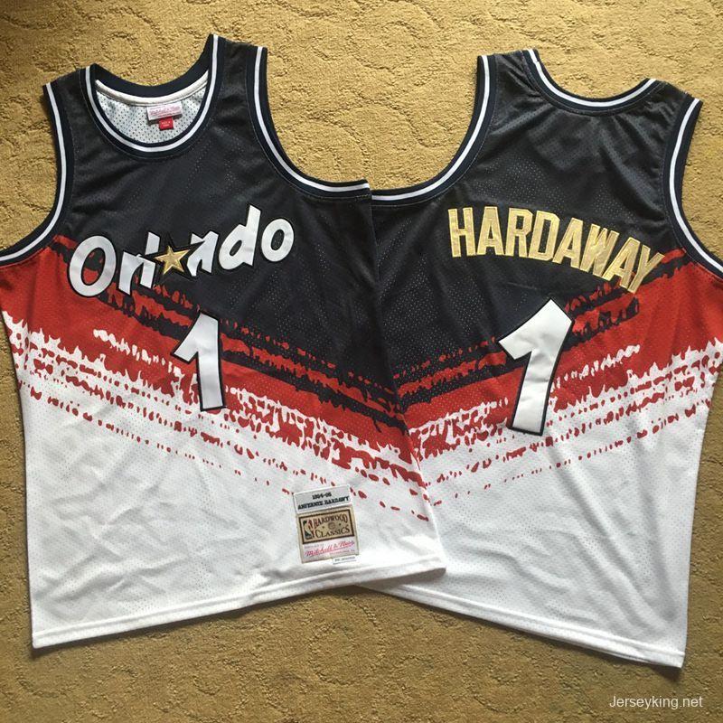 Men's Anfernee Hardaway Black And White Retro Classic Team Jersey