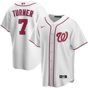 Men's Trea Turner White Home 2020 Player Team Jersey