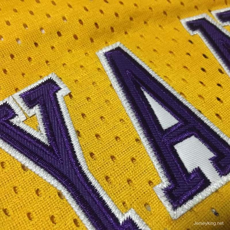 Men's Kobe Bryant Yellow Retro Classic Team Jersey