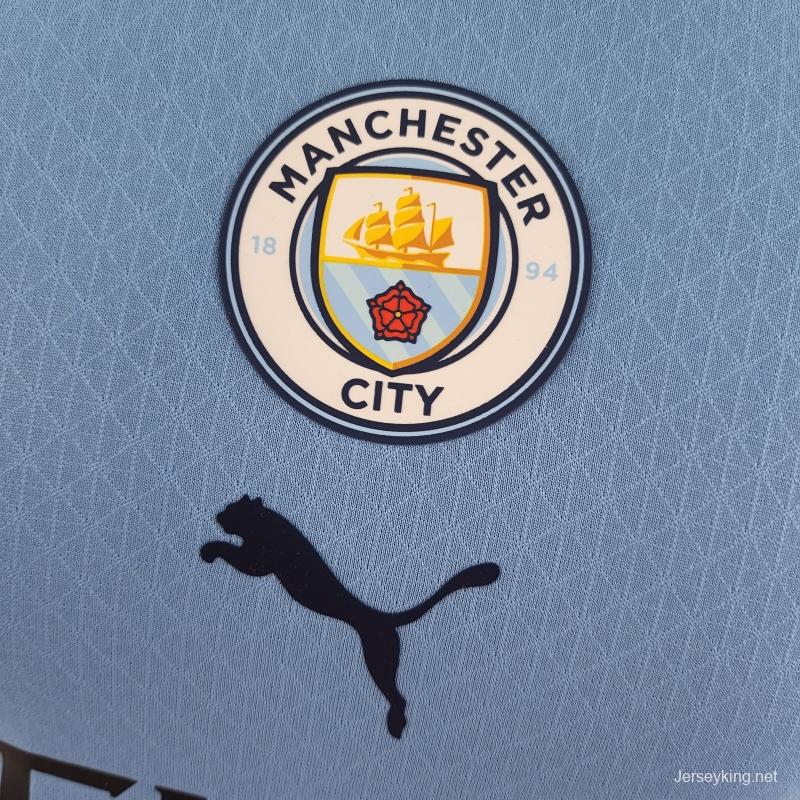 Player Version 22/23 Manchester City Home Soccer Jersey