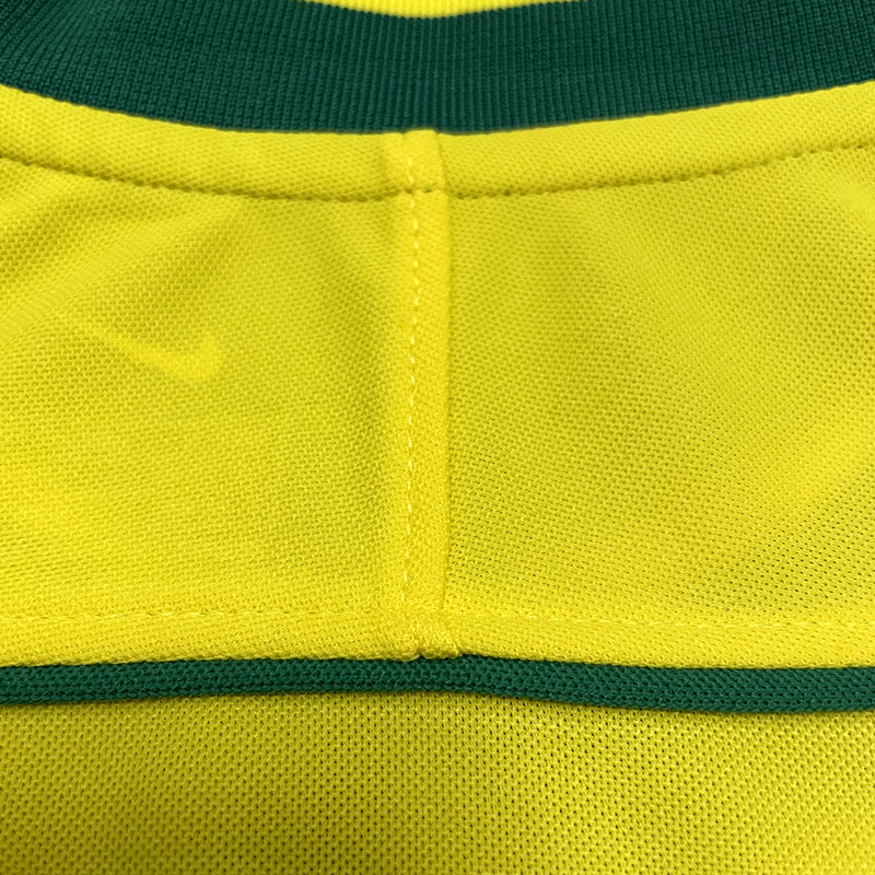 Retro 1998 Brazil Home Soccer Jersey