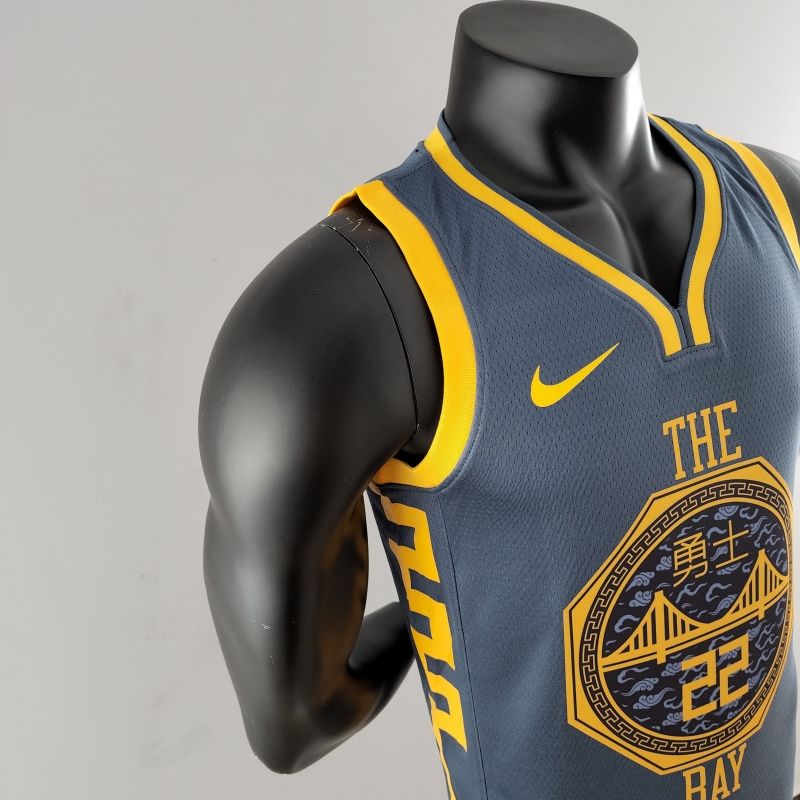 2018 WIGGINS #22 Golden State Warriors Grey NBA Jersey