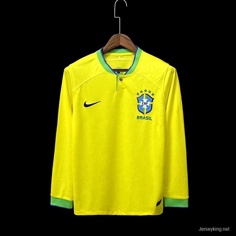 Long sleeve 2022 Brazil Home Jersey