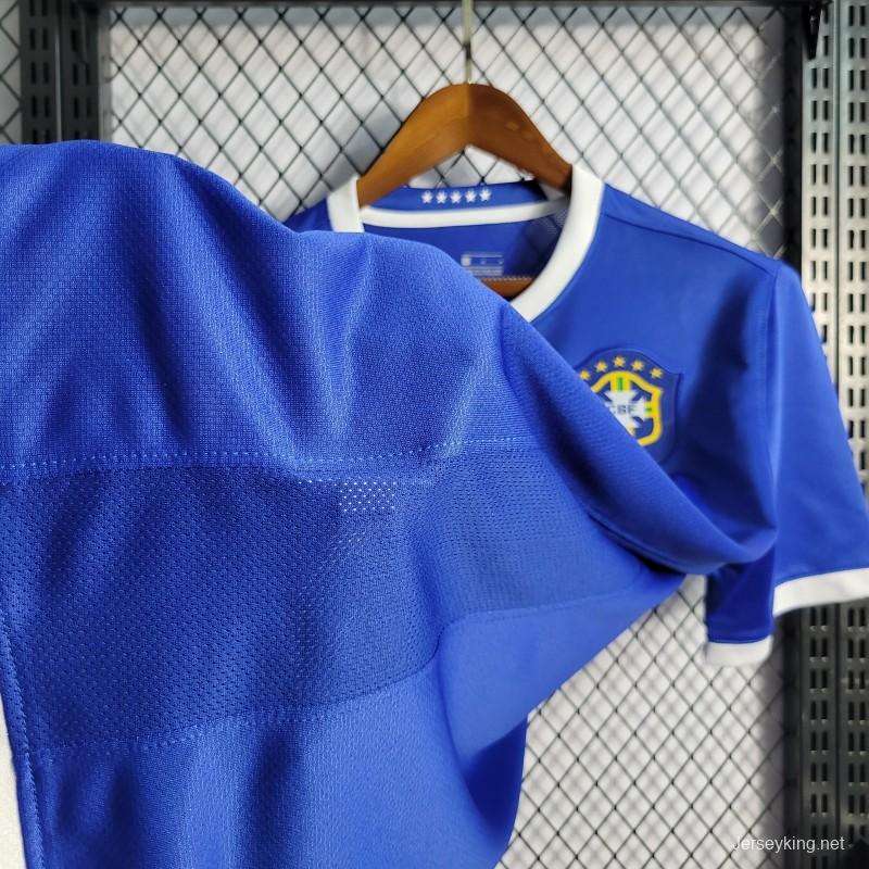 Retro 2006 Brazil Away Blue Jersey