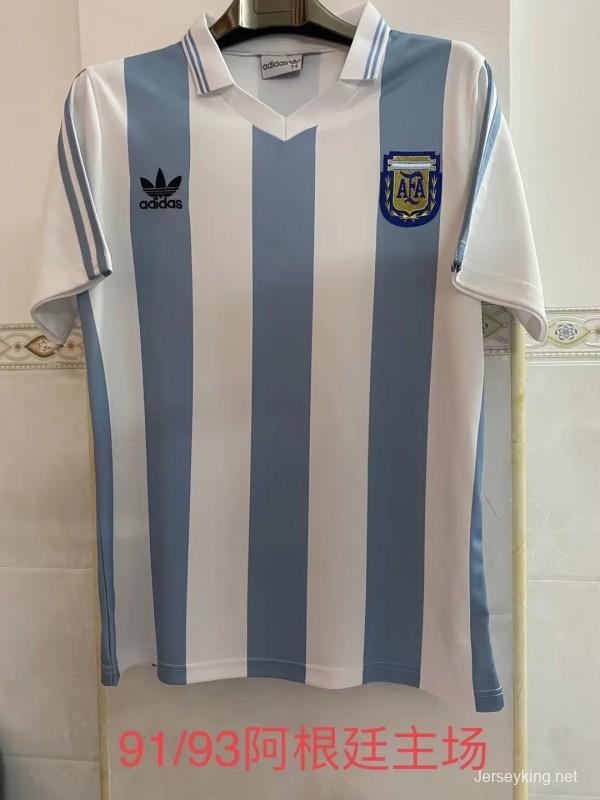 Retro 91/93 Argentina Home Jersey