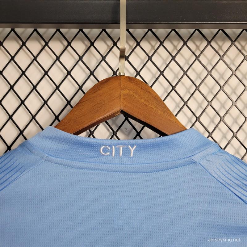 23-24 Manchester City Home Long Sleeve Jersey