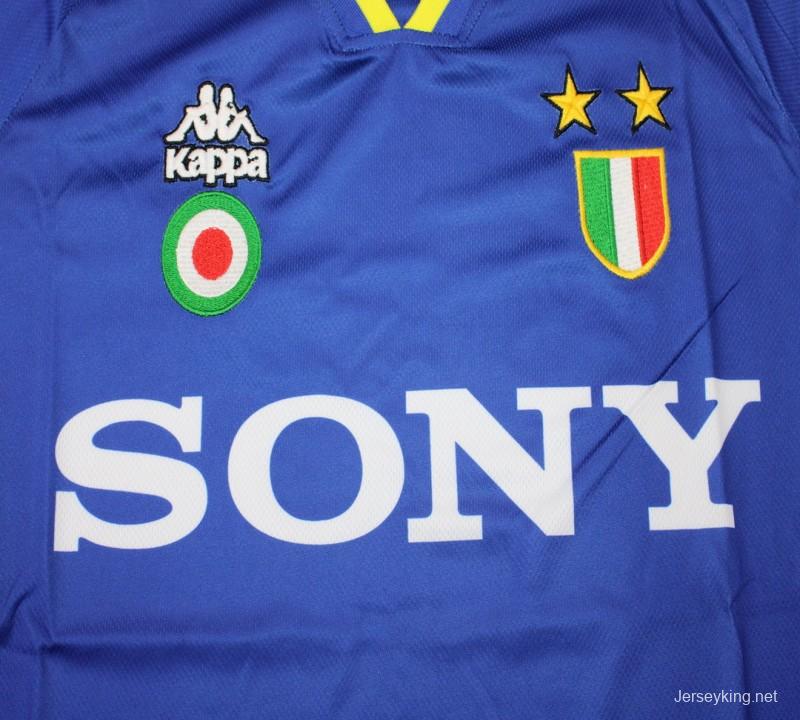 Retro 95/96 Juventus Away Blue Long Sleeve Jersey