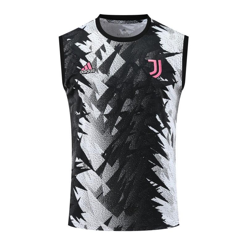 23-24 Juventus Black White Vest Jersey+Shorts