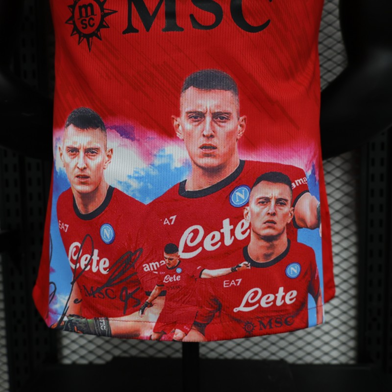 Player Version SSC Napoli Face Game Pierluigi Gollini Goalkeeper Jersey