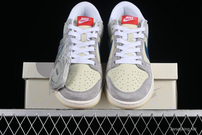 Nike SB Dunk Low UN Collaboration - Blue Dragon Scale Anniversary High-End Custom Low-Top Casual Skate Shoes - FC2025-302