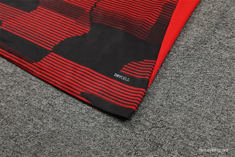 24/25 AC Milan Red Half Zipper Jacket+Long Pants