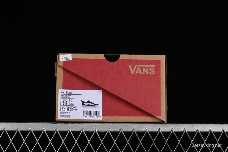 Vans Knu-Skool Premium Custom Denim Monogram Slip-On Shoes - VN0009QC6BT