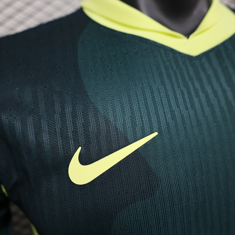 Player Version 25/26 FC Barcelona Dark Green with Neon Yellow Trim Jersey