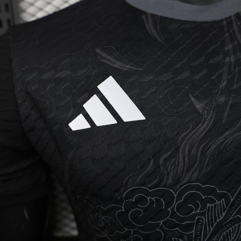 Player Version 25/26 Real Madrid Black with Dragon Design Jersey