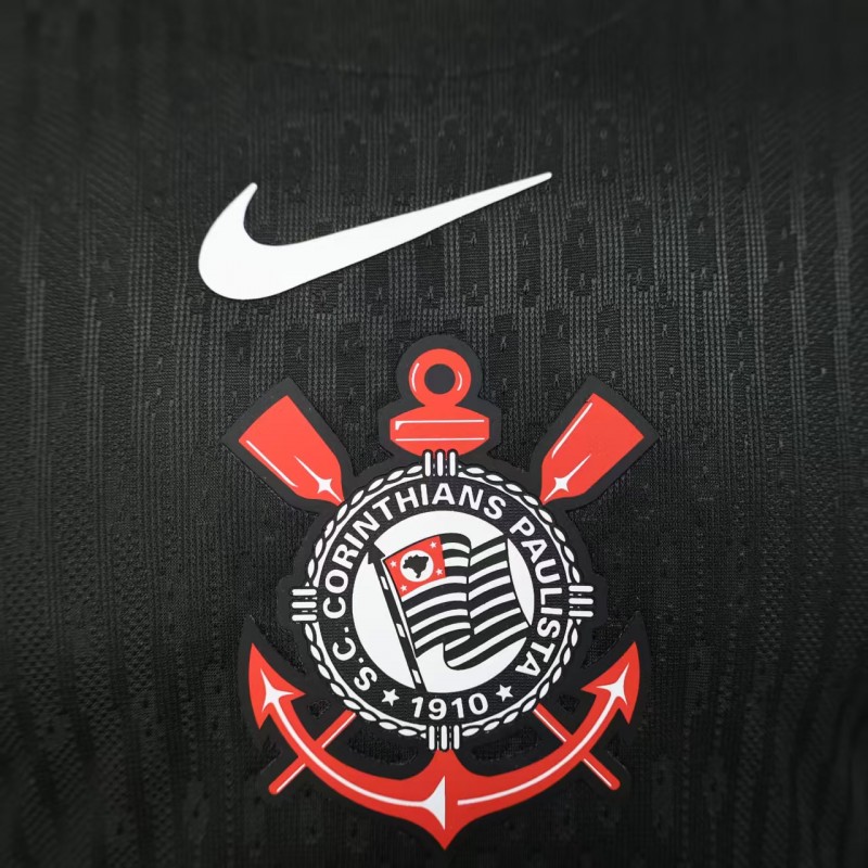Player Version 25/26 Corinthians Home White Long Sleeve Jersey