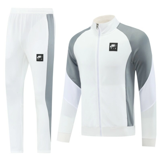 2025 NIKE WHITE/Grey Full Zipper Jacket +Long Pants