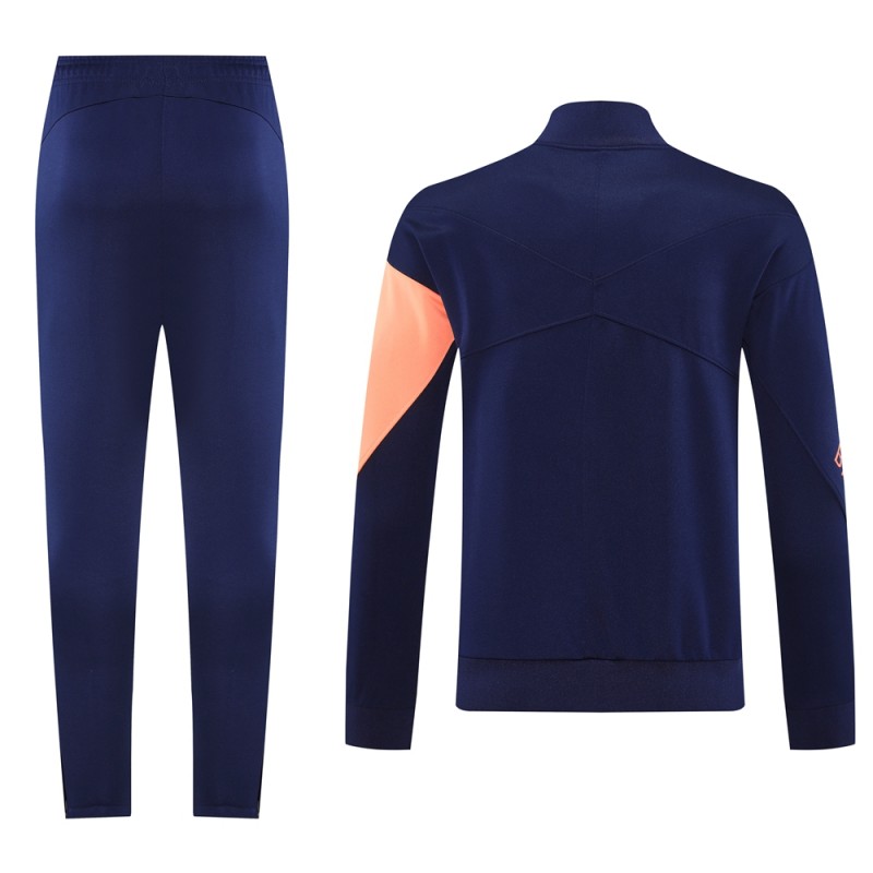 25/26 Barcelona Navy/Orange Full Zipper Jacket +Long Pants