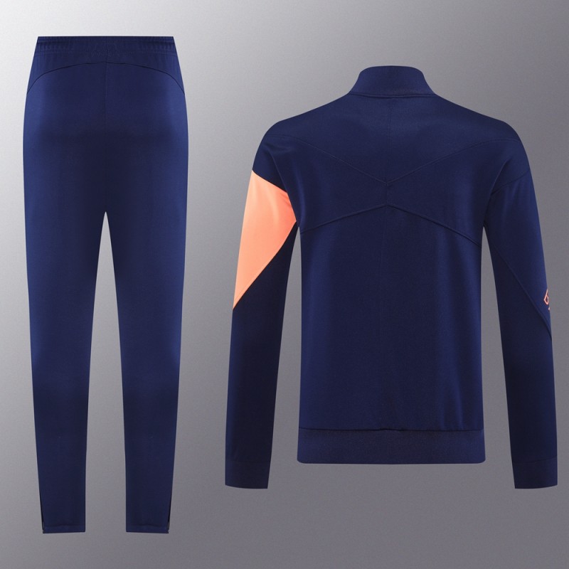 25/26 Barcelona Navy/Orange Full Zipper Jacket +Long Pants