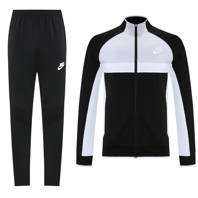 2025 Nike Grey/Black Full Hoodie Zipper Jacket +Long Pants