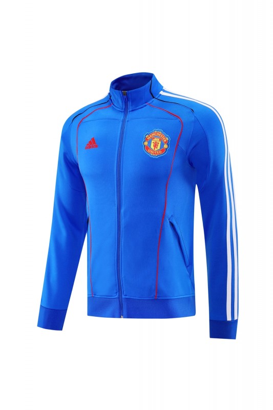 25/26 Manchester United Blue Full Zipper Jacket +Long Pants