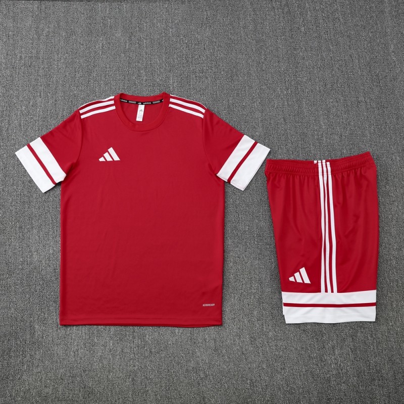 2025 Adidas Red Short Sleeve Jersey+Shorts