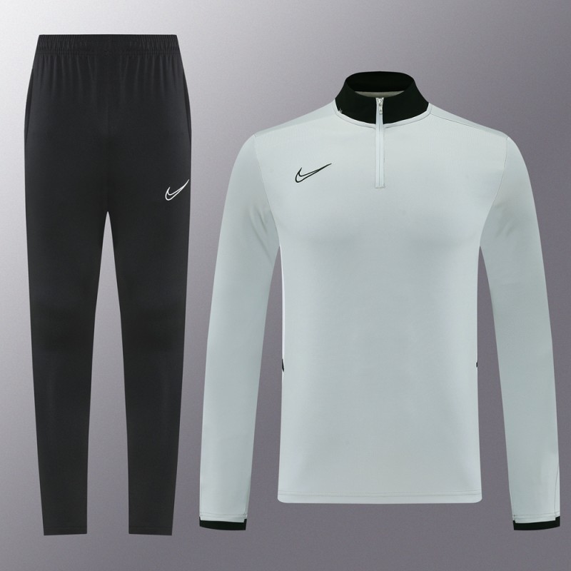 2025 Nike Grey Full Hoodie Zipper Jacket +Long Pants