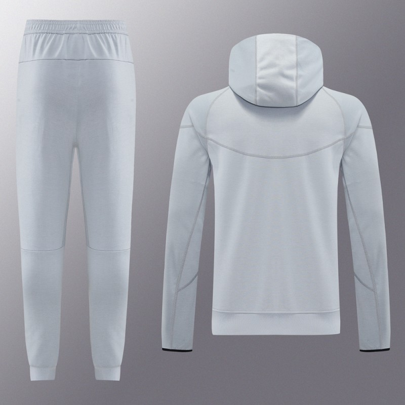25/26 Barcelona Grey Full Zipper Hoodie Jacket +Long Pants