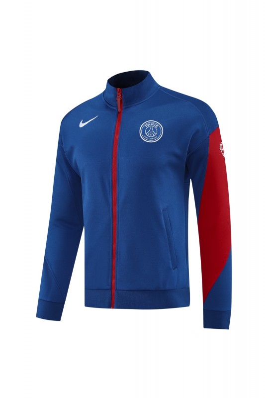 25/26 PSG Blue Full Hoodie Zipper Jacket +Long Pants