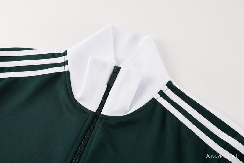 2025 Adidas Original Green Full Hoodie Zipper Jacket +Long Pants