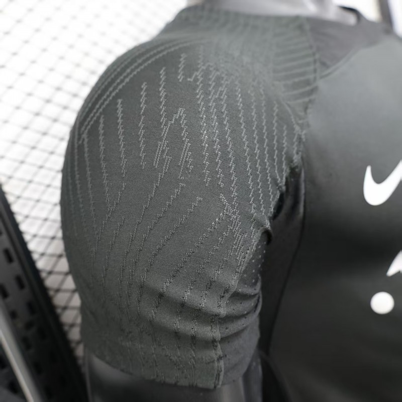 Player Version 25/26 Al-Ahli Black Champion Jersey With Silver Sponsor