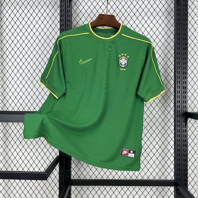 Retro 1998 Brazil Goalkeeper Green Jersey