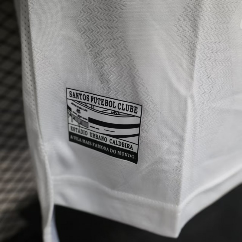 Player Version 25/26 Santos Home Jersey With Full Sponsors