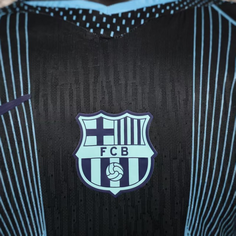 Player Version 25/26 FC Barcelona Black with Geometric Line Pattern Jersey