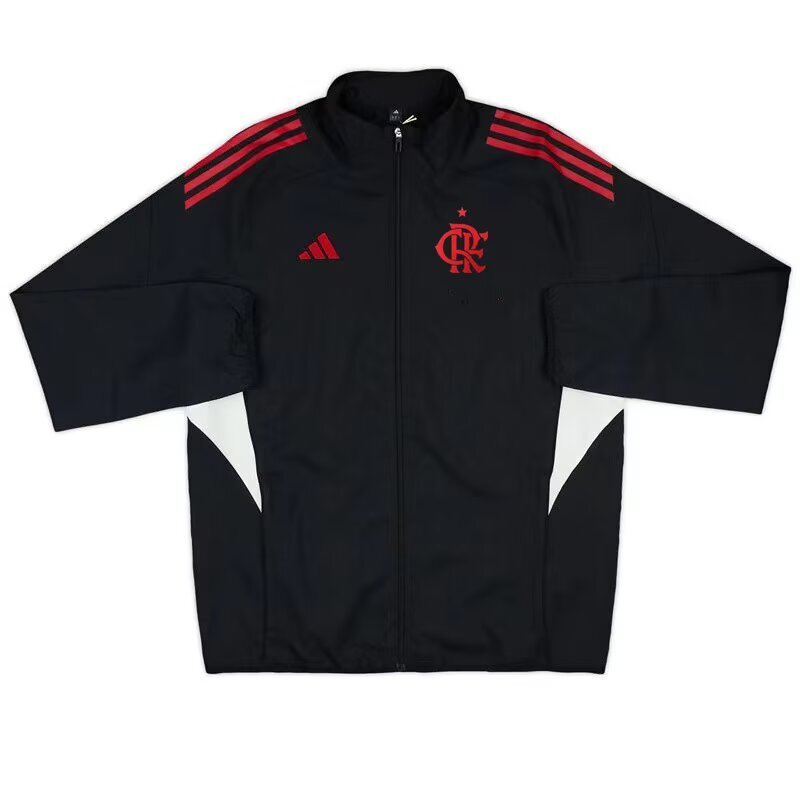25/26 Flamengo BLACK Full Zipper Windbreaker